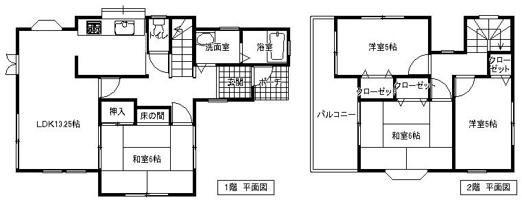 Floor plan. 6.8 million yen, 4LDK, Land area 157.19 sq m , Building area 85.73 sq m