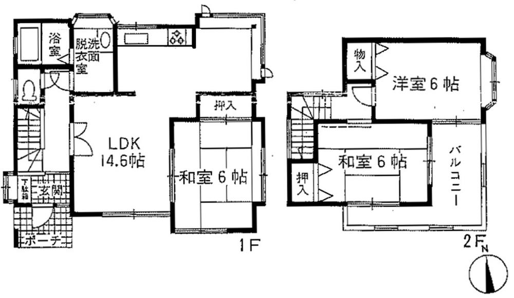Floor plan. 7.8 million yen, 3LDK, Land area 163.96 sq m , Building area 76.45 sq m