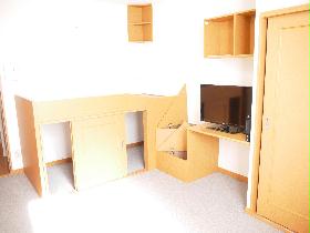 Living and room. With storage bed