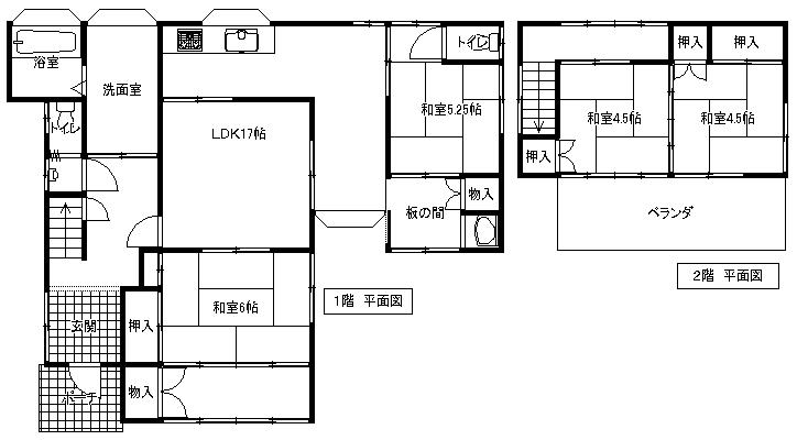 Floor plan. 6.8 million yen, 4LDK, Land area 280.49 sq m , Building area 106.41 sq m