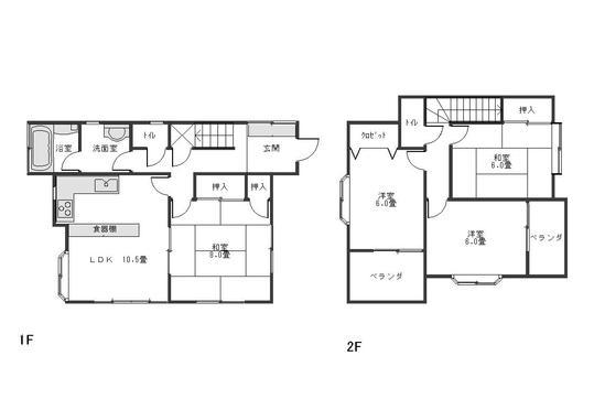 Floor plan. 7.9 million yen, 4LDK, Land area 187.21 sq m , Building area 91.08 sq m