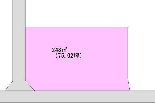 Compartment figure. Land price 4.5 million yen, Land area 248 sq m