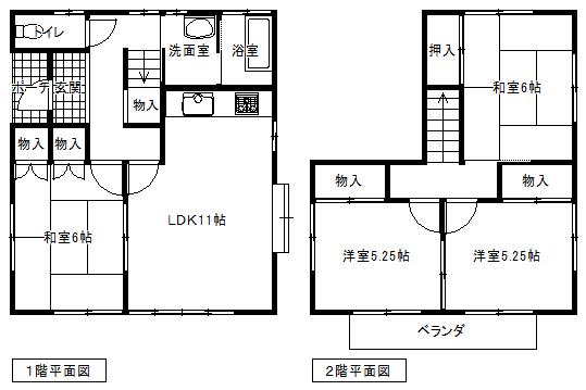 Floor plan. 9,980,000 yen, 4LDK, Land area 274.25 sq m , Building area 81.98 sq m