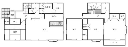 Floor plan. 6.8 million yen, 4LDK, Land area 168.88 sq m , Building area 109.71 sq m