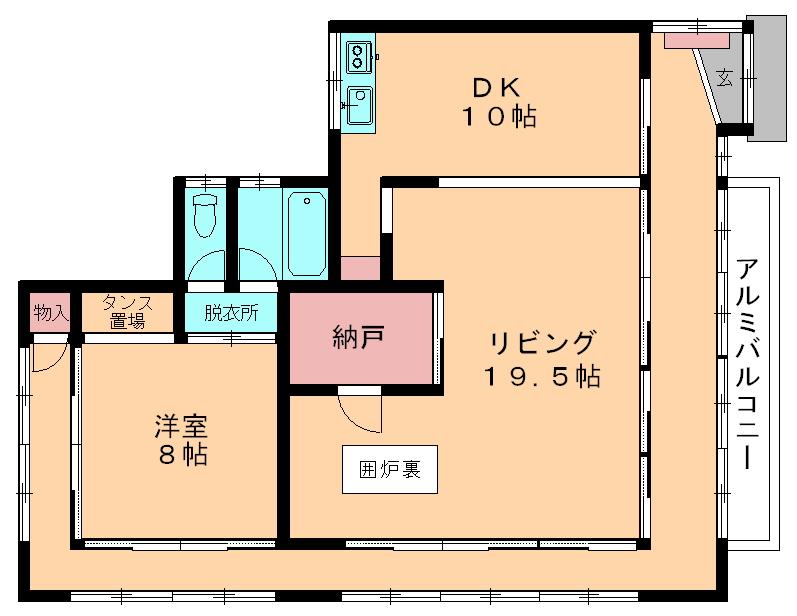 Floor plan. 9.8 million yen, 1LDK + S (storeroom), Land area 769.1 sq m , Building area 159.44 sq m