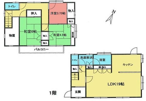 Floor plan. 7.8 million yen, 3LDK, Land area 140.17 sq m , Building area 94.4 sq m