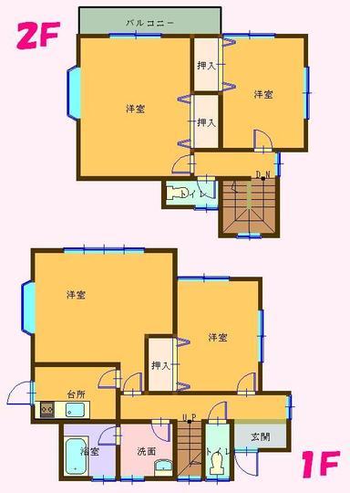 Floor plan. 8.9 million yen, 4DK, Land area 157.38 sq m , Building area 86.94 sq m