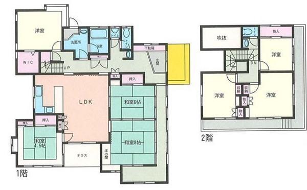 Floor plan. 19,800,000 yen, 7LDK, Land area 496 sq m , Building area 164.9 sq m