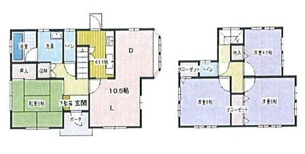 Floor plan. 8.8 million yen, 4LDK, Land area 149.38 sq m , Building area 87.77 sq m