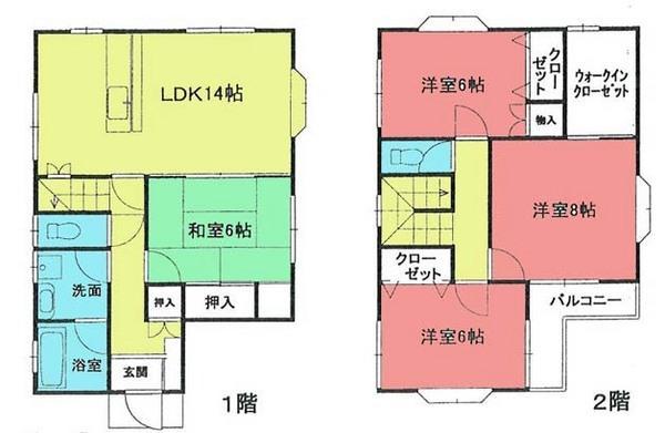 Floor plan. 6,980,000 yen, 4LDK, Land area 100.56 sq m , Building area 103.5 sq m