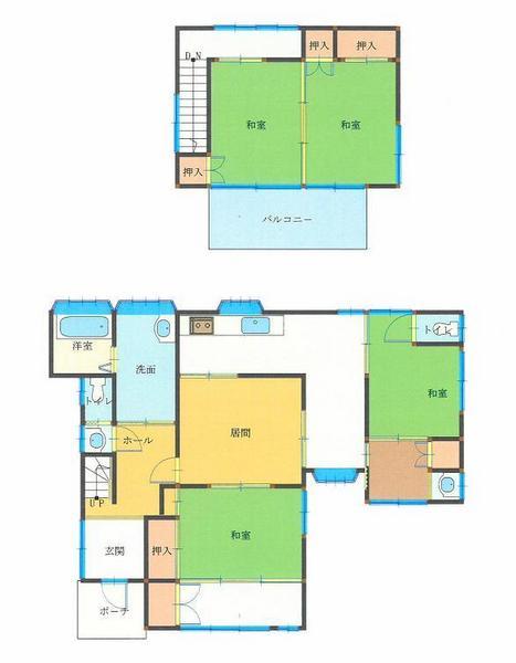 Floor plan. 7.8 million yen, 5DK, Land area 280.49 sq m , Building area 106.41 sq m