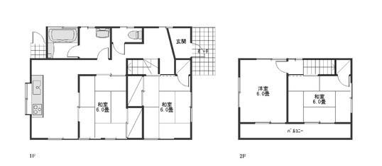 Floor plan. 5.8 million yen, 4DK, Land area 165.3 sq m , Building area 80.31 sq m