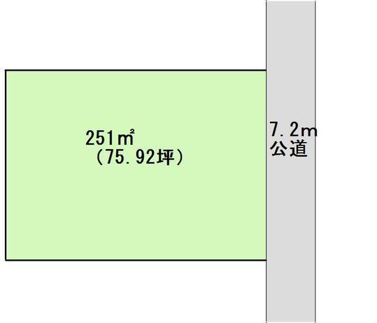 Compartment figure. Land price 2.2 million yen, Land area 251 sq m