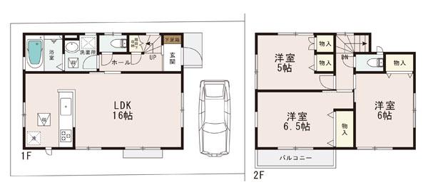 Floor plan. 19,800,000 yen, 3LDK, Land area 81 sq m , Building area 77.69 sq m