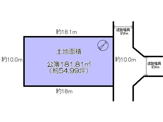 Compartment figure. Land price 23 million yen, Land area 181.81 sq m