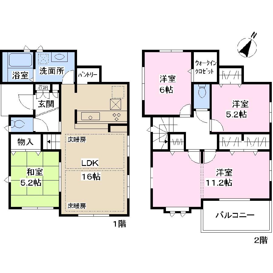Floor plan. 32,500,000 yen, 4LDK, Land area 145.66 sq m , Building area 102.68 sq m