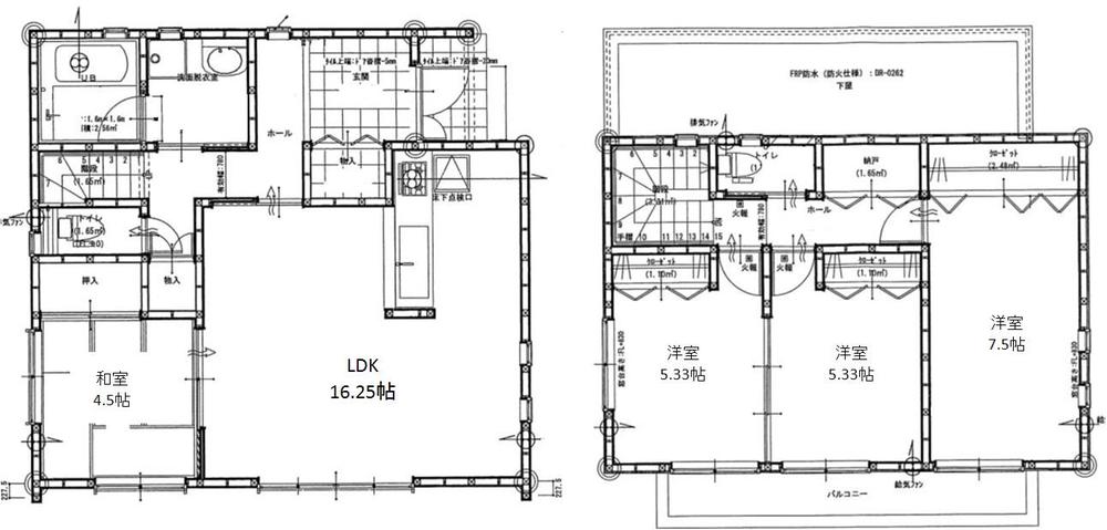Floor plan. 25,500,000 yen, 4LDK, Land area 138.83 sq m , Building area 104.33 sq m