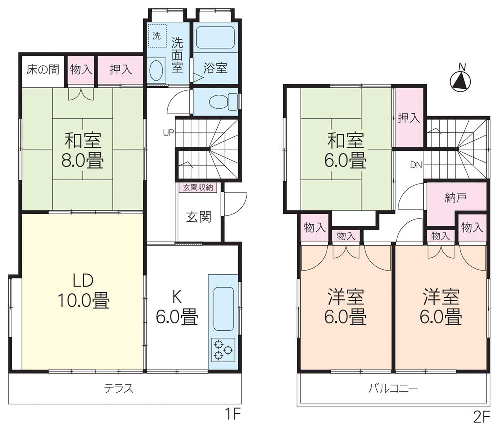 Floor plan. 18.5 million yen, 4LDK + S (storeroom), Land area 151.43 sq m , Building area 104.32 sq m