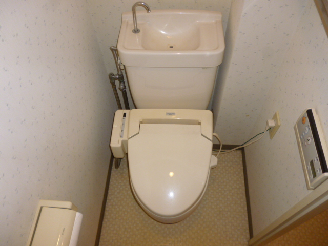 Toilet. Toilet with warm water washing toilet seat