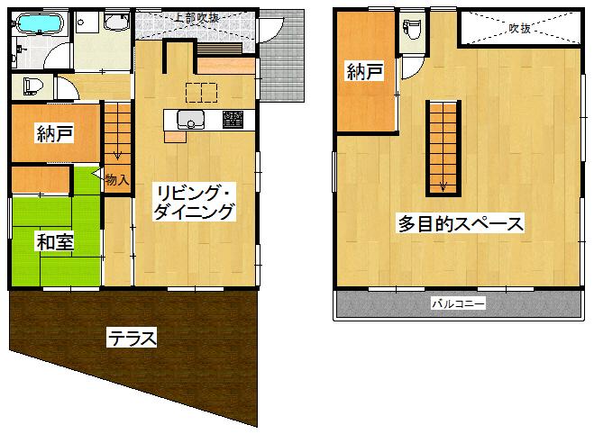 Floor plan. 22,800,000 yen, 2LDK + 2S (storeroom), Land area 148.6 sq m , Building area 116.9 sq m