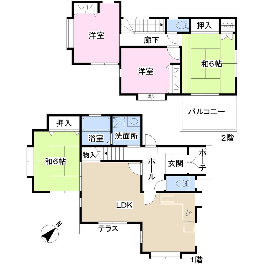 Floor plan. 19,800,000 yen, 4LDK, Land area 125.81 sq m , Building area 95.02 sq m