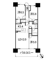 Floor: 3LD ・ K + 2WIC (walk-in closet), the occupied area: 70.35 sq m, Price: 35,800,000 yen, now on sale