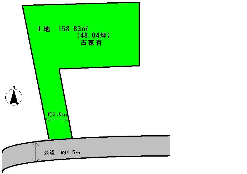 Compartment figure. Land price 7.3 million yen, Land area 158.83 sq m