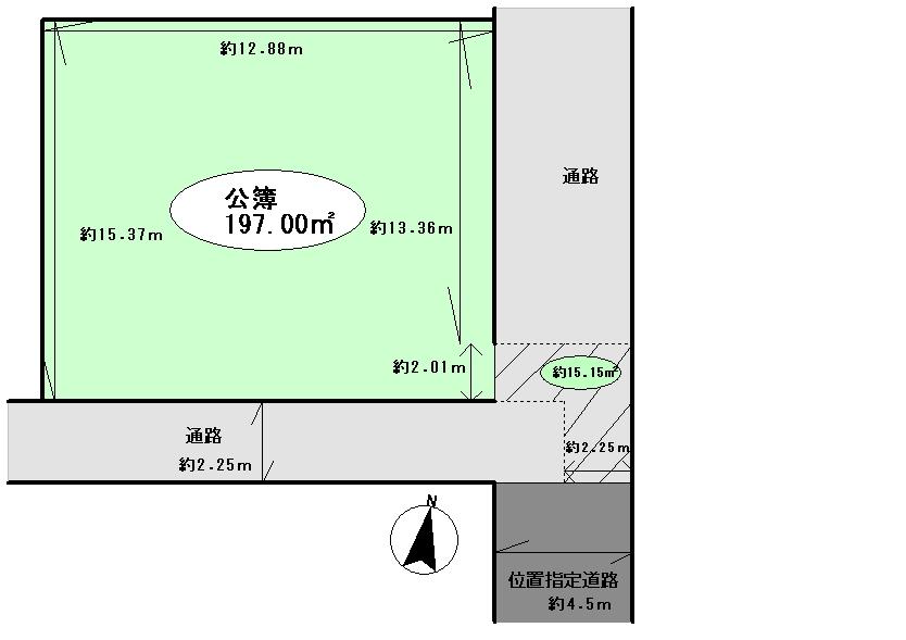 Compartment figure. Land price 13.7 million yen, Land area 197 sq m