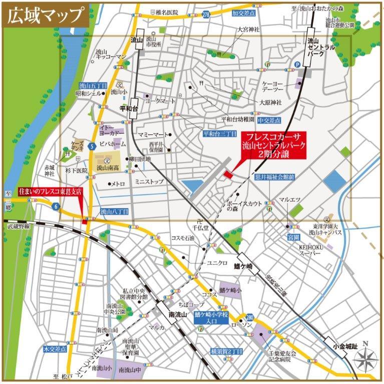 Local guide map. Neighbor, Go immediately to Saitama