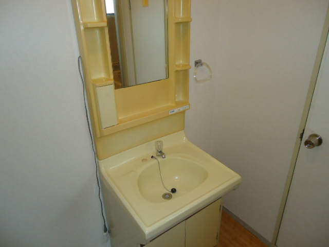 Washroom. Stand-alone is a washbasin