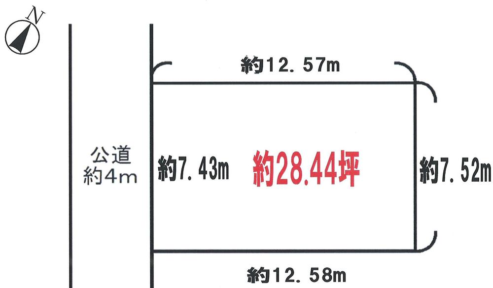 Compartment figure. Land price 12.5 million yen, Land area 94.03 sq m