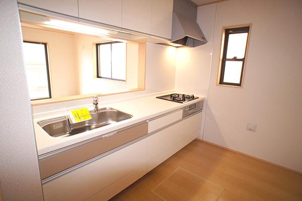 Kitchen. Open-minded face-to-face kitchen at a glance it can be seen in the living room