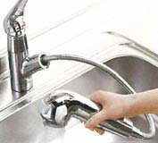 Kitchen. Faucet extend your easy-care type