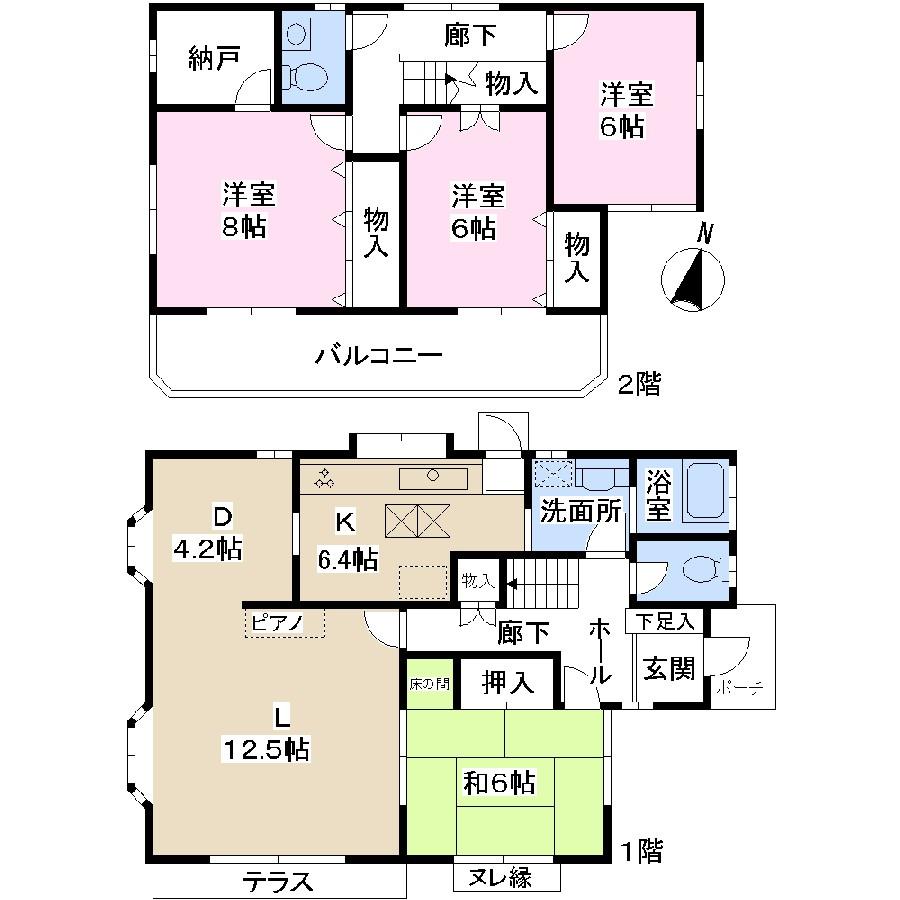 Floor plan. 20,900,000 yen, 4LDK, Land area 135 sq m , Building area 117.72 sq m