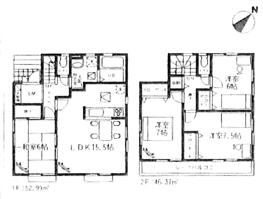 Floor plan. (5 Building), Price 29,800,000 yen, 4LDK, Land area 142.57 sq m , Building area 99.36 sq m