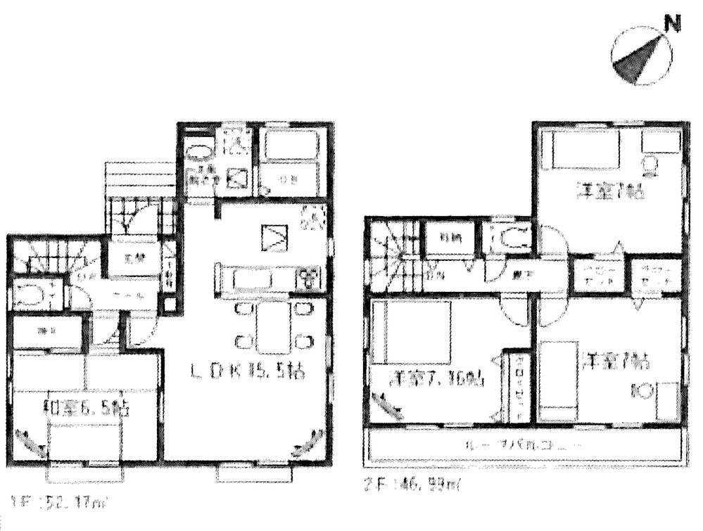 Floor plan. (6 Building), Price 28.8 million yen, 4LDK, Land area 142.59 sq m , Building area 99.16 sq m