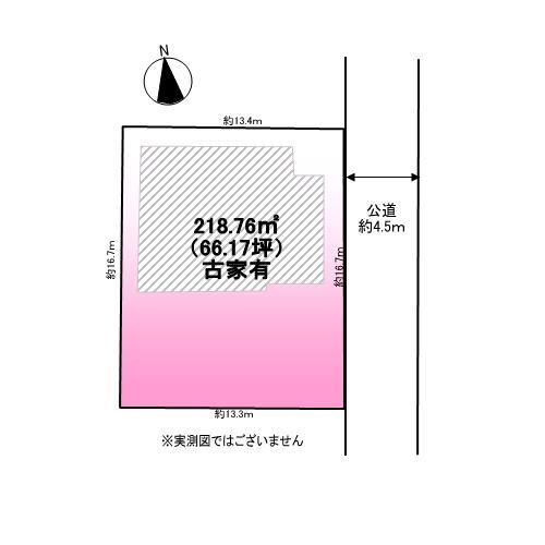 Compartment figure. Land price 13.5 million yen, Land area 218.76 sq m