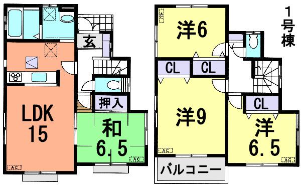 Floor plan. (1 Building), Price 29,800,000 yen, 4LDK, Land area 167.86 sq m , Building area 99.36 sq m