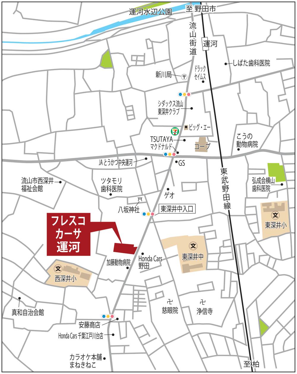 Local guide map. small ・ Junior high school is near, You suitable for child-rearing environment