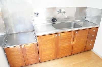 Kitchen. Feeling of solid wood is warm kitchen