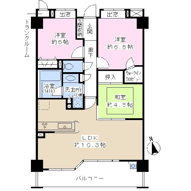 Floor plan. 3LDK, Price 25,800,000 yen, Occupied area 70.76 sq m , Balcony area 11.38 sq m