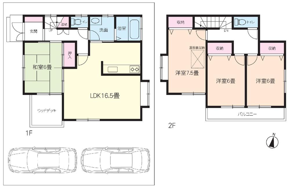 Floor plan. 24,800,000 yen, 4LDK, Land area 132.71 sq m , Building area 101.02 sq m