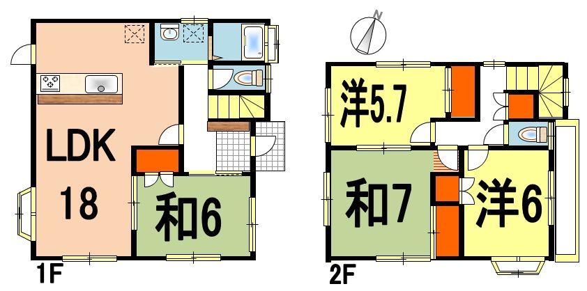 Floor plan. 15 million yen, 4LDK, Land area 120.64 sq m , Building area 98.54 sq m floor plan