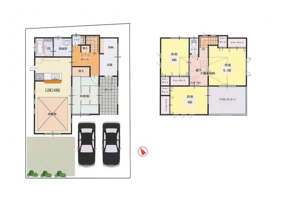 Floor plan. (4 Building), Price 45,800,000 yen, 4LDK, Land area 145.16 sq m , Building area 110.55 sq m
