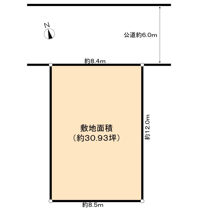 Compartment figure. Land price 13.8 million yen, Land area 102.25 sq m