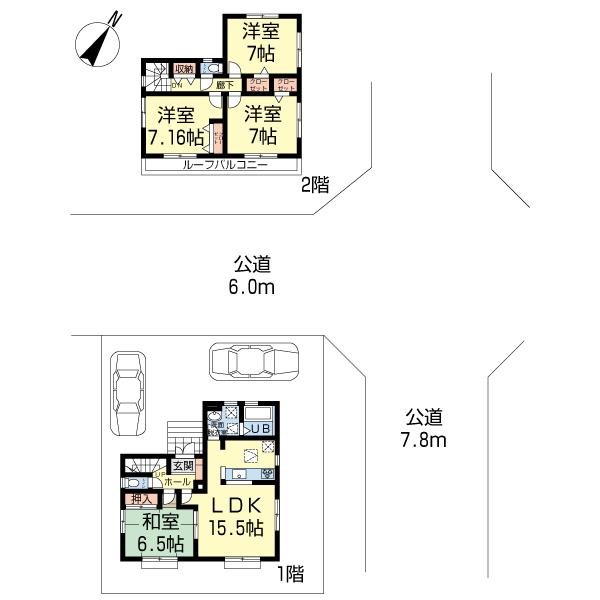 Floor plan. 28.8 million yen, 4LDK, Land area 142.59 sq m , Building area 99.16 sq m floor plan