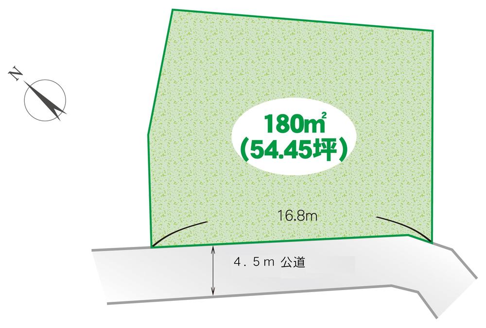 Compartment figure. Land price 18,800,000 yen, Land area 180 sq m