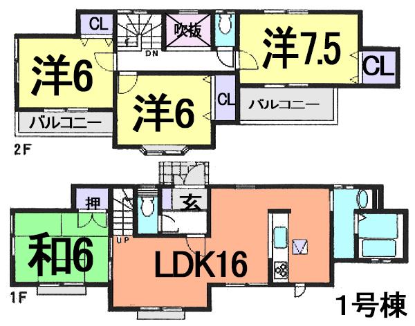 Floor plan. 22,800,000 yen, 4LDK, Land area 149.1 sq m , Building area 95.84 sq m