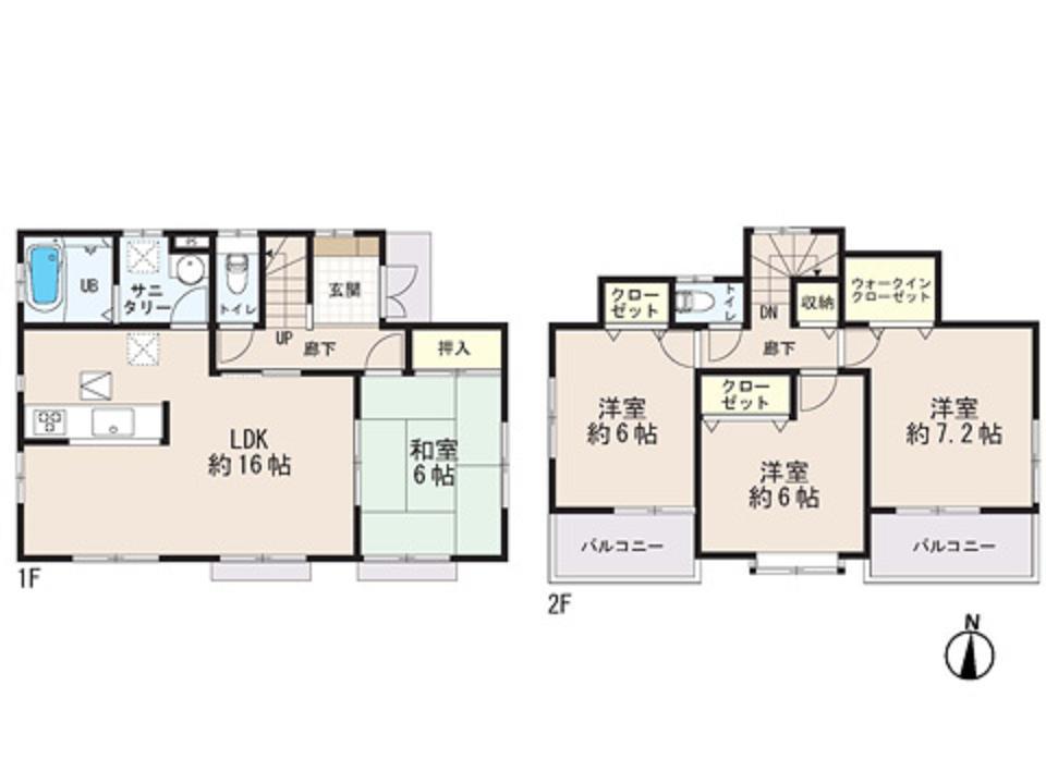 Floor plan. 29,800,000 yen, 4LDK, Land area 137.56 sq m , Building area 98.12 sq m
