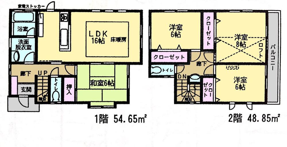 Floor plan. (3 Building), Price 31,800,000 yen, 4LDK, Land area 133.41 sq m , Building area 103.5 sq m